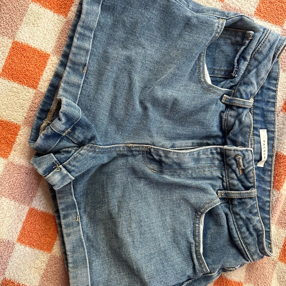 PacSun Light Blue Denim Mom Shorts
